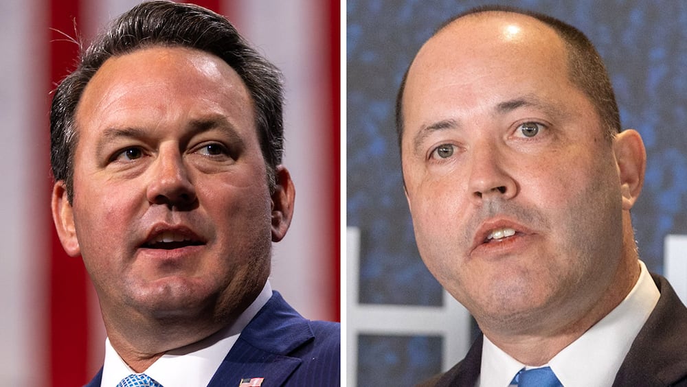 Lt. Gov. Burt Jones (left) and Attorney General Chris Carr will be battling one another in the 2026 Republican primary for governor.