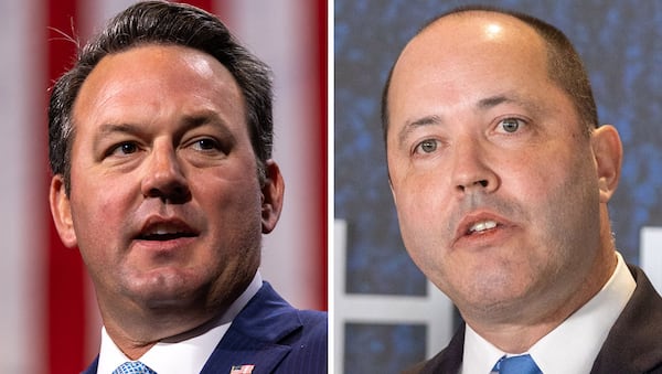 Lt. Gov. Burt Jones (left) and Attorney General Chris Carr are expected to battle one another in the 2026 GOP primary for governor.