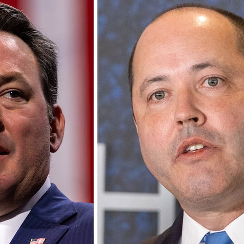 Lt. Gov. Burt Jones (left) and Attorney General Chris Carr are expected to battle one another in the 2026 GOP primary for governor. (AJC file)