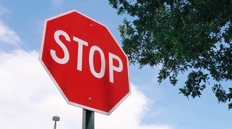 New stops signs have been installed at the intersection of Level Creek Road and Church Street in Sugar Hill. (Courtesy City of Sugar Hill)