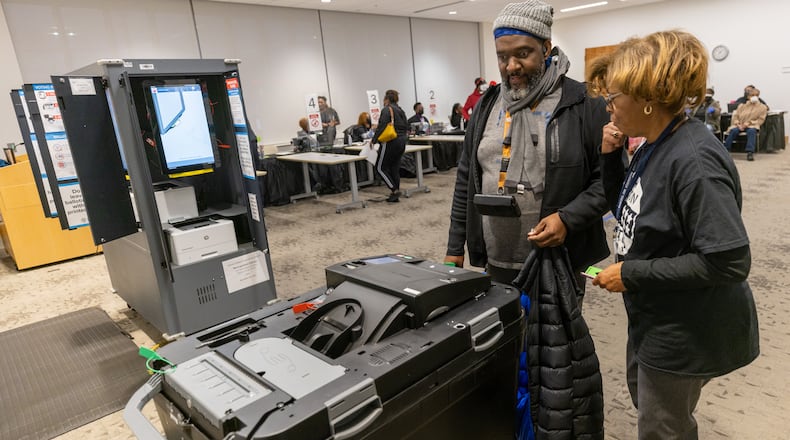 Lawmakers budgeted $5 million for a plan to upload images of every ballot cast in Georgia as part of a plan to verify the results generated by the state’s Dominion Voting Systems equipment. But that plan is on hold and may not be operational in time for November's elections after a company that did not win the contract has filed a protest. (Steve Schaefer/steve.schaefer@ajc.com)