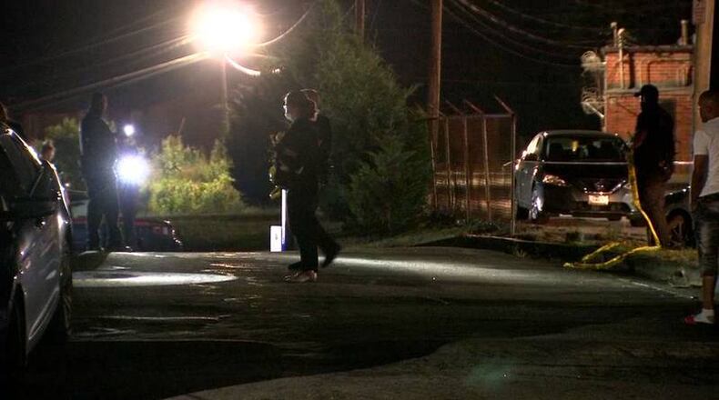 Atlanta police investigated the shooting Monday night at the Fairburn Gordon Apartments on Fairburn Road.