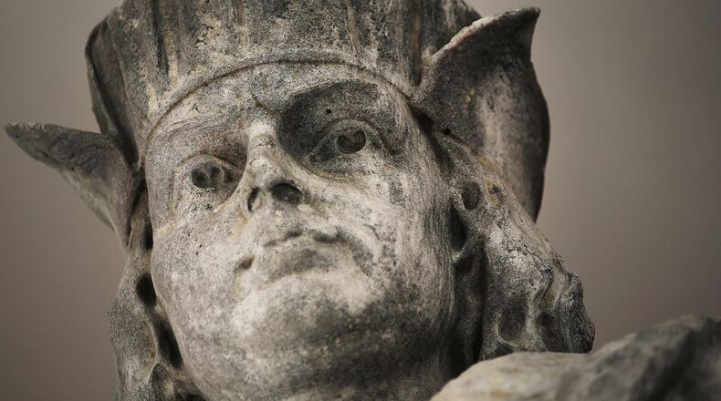 A close up view of a 1892 statue of Christopher Columbus. Columbus Day has been renamed Indigenous People's Day in a handful of states.