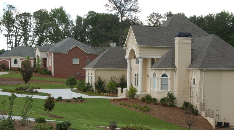 Houses in the Greenridge subdivison in DeKalb County. (Kimberly Smith/staff)