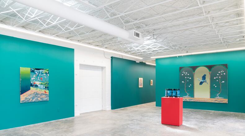 Painter Stephen Thorpe's solo exhibition "Who Looks Outside, Dreams; Who Looks Inside, Awakes" is on view at Wolfgang Gallery through May 18.
(Courtesy of Wolfgang Gallery)