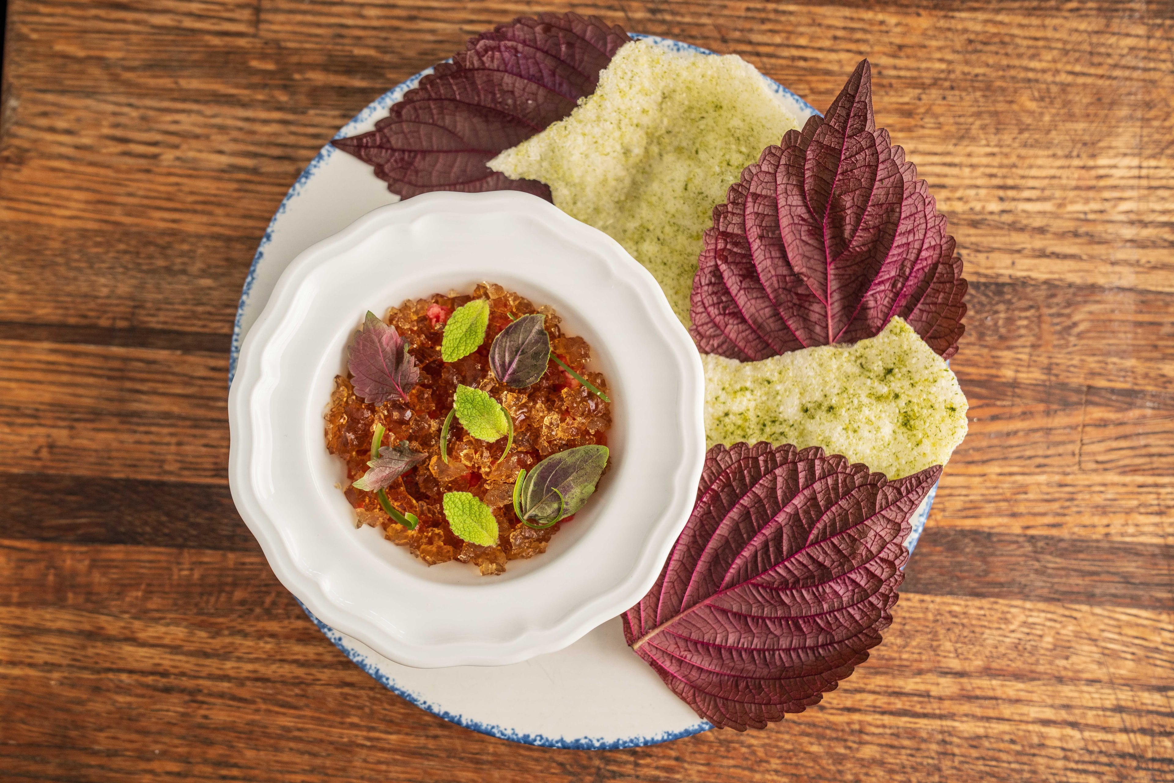 Bear Creek beef "pho," or beef tartare with pho flavors, at Gunshow. (Credit: Blake Studwell, courtesy of Gunshow)