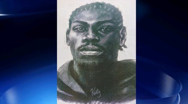 East Point police are looking for a man accused of raping a woman in a wooded area. (Kelly Lawson / GBI)