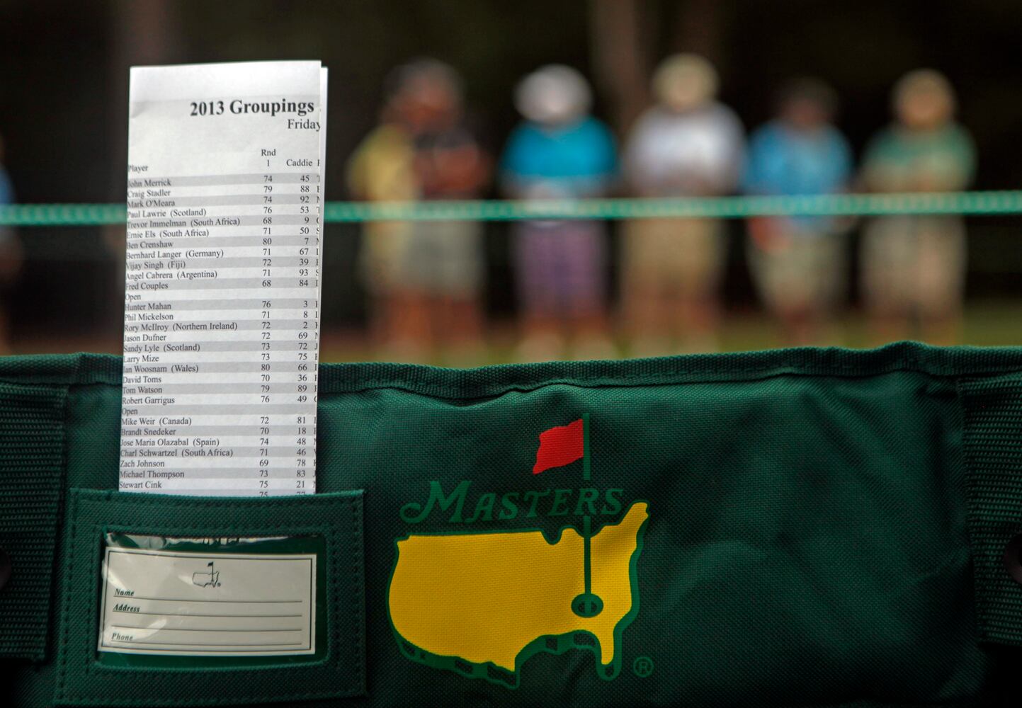 The scene at the Masters, April 12