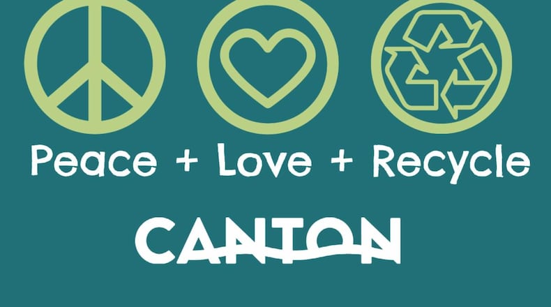 Both on April 23, Canton will host Peace + Love + Recycle at the City Collection Site and an Earth Day Celebration in Cannon Park. (Courtesy of Canton)