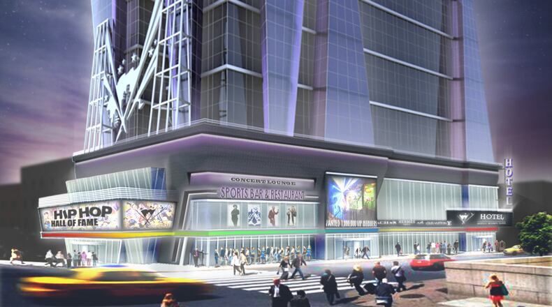 A rendering of the proposed Hip-Hop Hall of Fame Museum & Entertainment Mega-Complex.