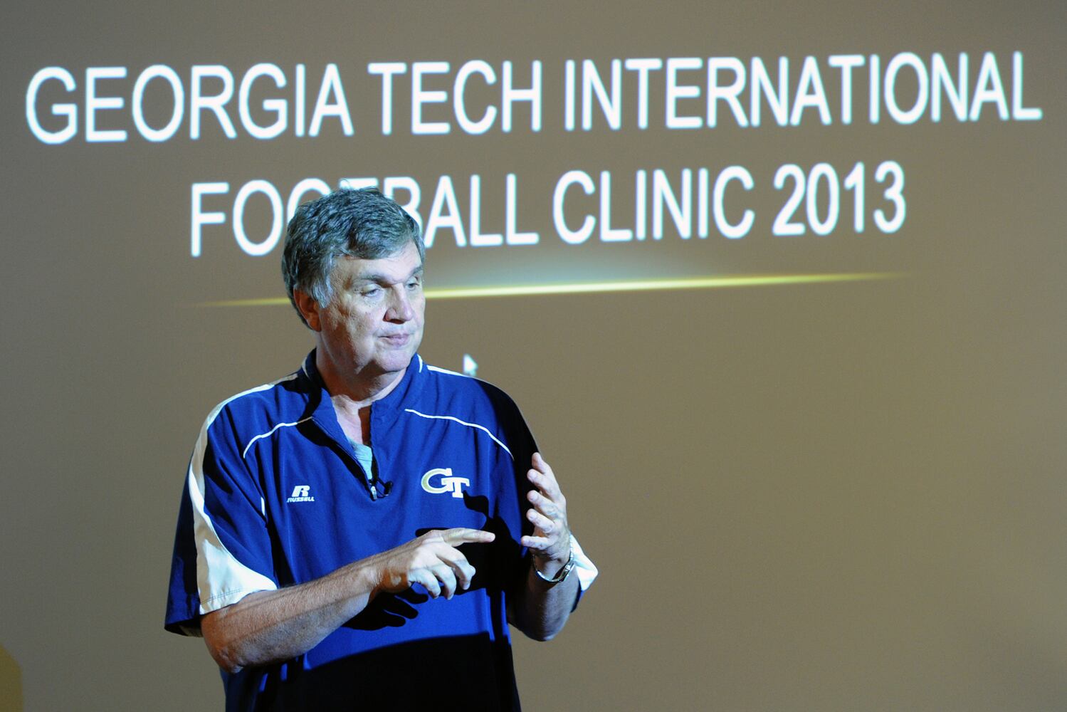 More than 100 international students attended the basic football class.