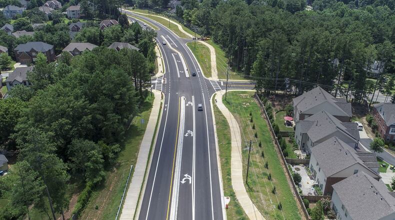 The Abbotts Bridge Road widening was one of several projects that earned the Johns Creek Public Works Department an Agency of the Year Award for 2018 from the Georgia Section of the Institute of Transportation Engineers. CITY OF JOHNS CREEK