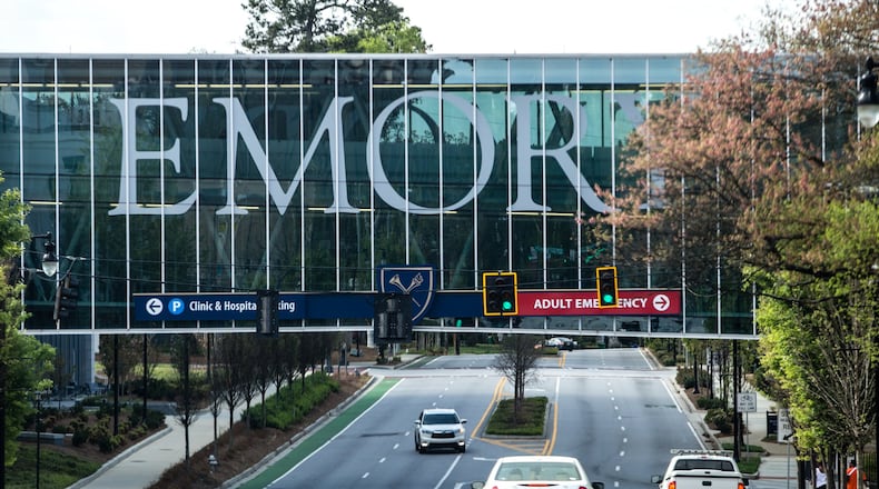 Emory University Hospital. (Jenni Girtman for the Atlanta Journal-Constitution)