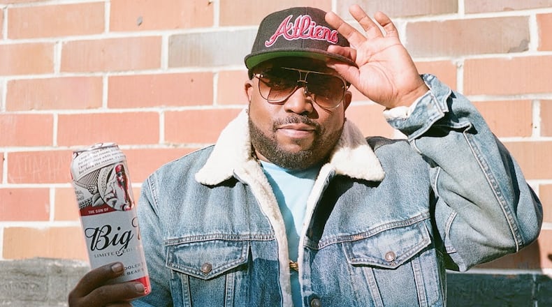 Big Boi poses with his Budweiser Tall Boy.