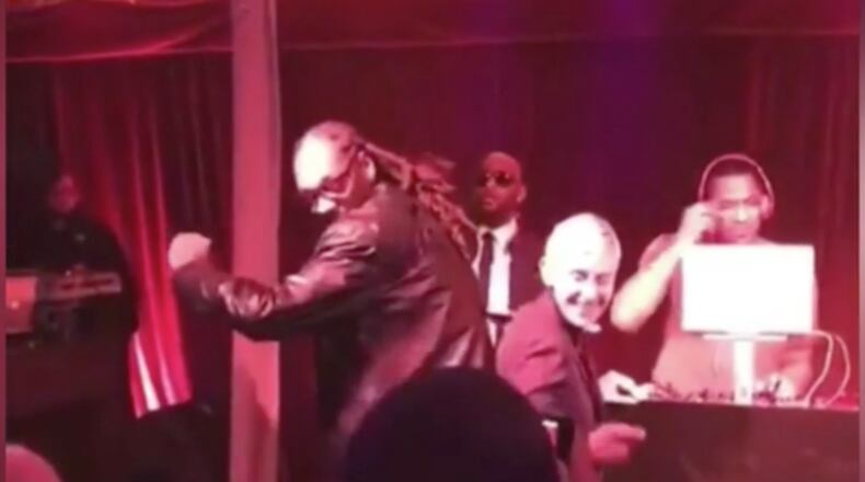 A still image from the cell phone video Ellen played during her show.