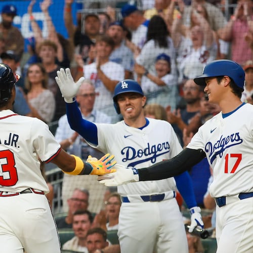 The Braves-Dodgers series this weekend will feature two of the best teams in the National League, and could be a sneak peek at a premier playoff matchup. (Jason Getz/AJC 2025)