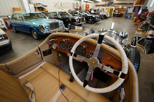 Shown is a 1947 Bentley Mark VI Special at The Rolls-Royce Foundation in Mechanicsburg, Pa., Saturday, April 5, 2025. (AP Photo/Matt Rourke)