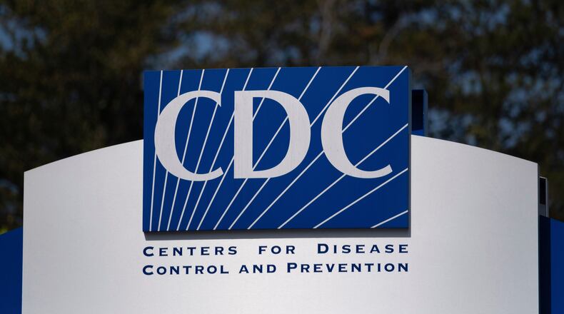 FILE - This April 1, 2025 photo shows the Centers for Disease Control and Prevention building in Atlanta. (AP Photo/Ben Gray, file)