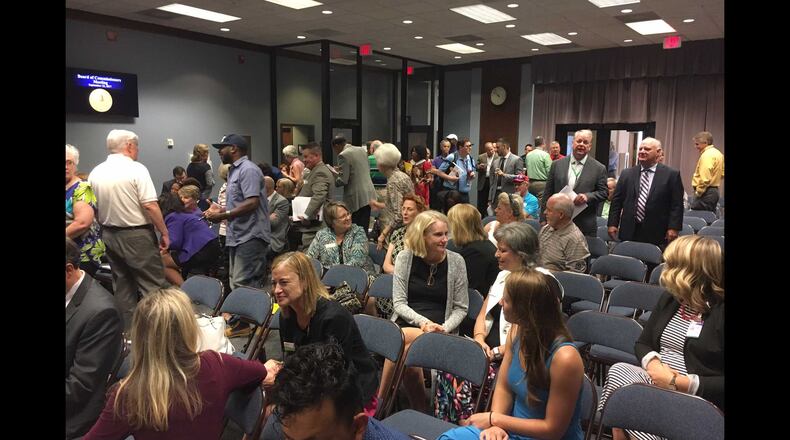 Dozens spoke at the Friday, Sept. 22, 2017, meeting where Cobb County commissioners voted on the 2018 budget.