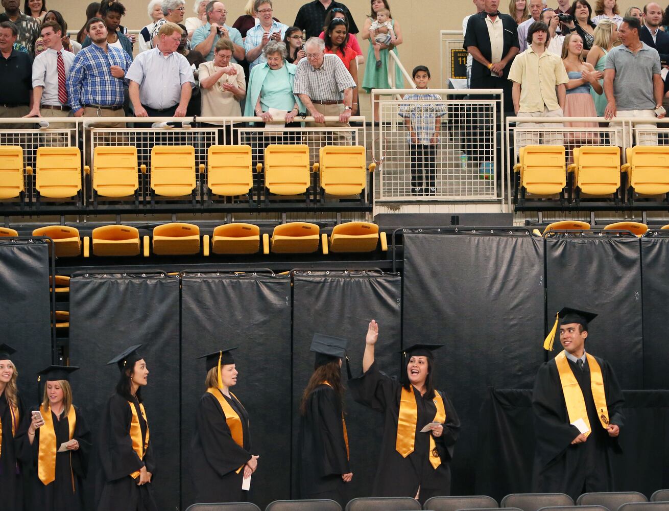 More than 2,400 graduate and undergraduate students participated in the spring commencement ceremonies on May 15, 2013.