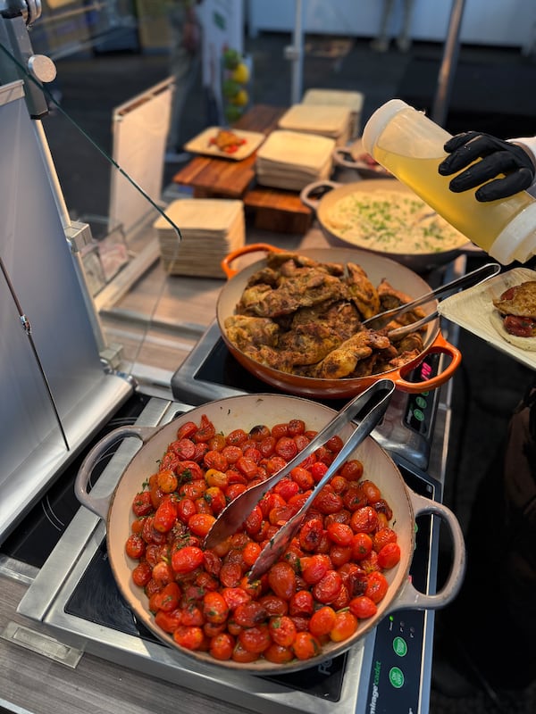 Dishes from Kitty Dare are prepared for the Delta Local Flavors program which will feature a menu from the Inman Park restaurant at two of its Sky Club lounges in the Hartsfield-Jackson Atlanta International Airport. (Courtesy of Kitty Dare)
