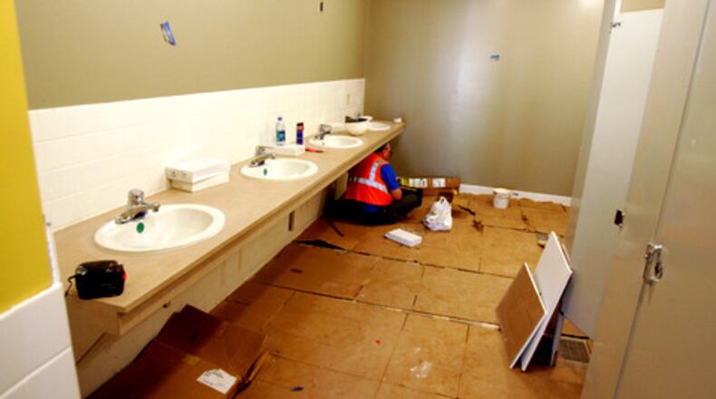 THIS ONE'S for the girls: plenty of restroom facilities at Encore Park.