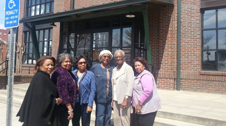 Longtime friends (from left) Mary D. Godfrey, Gloria L. Sheppard, Alfreda I. Jenkins, Norma H. Moore, Merlyne R. Schley, and Cary D. Holt pose outside Paschal’s, where they recently met for lunch. While in their 20s, the women formed a club called the Unique Ones, and they still meet all these years later. Contributed