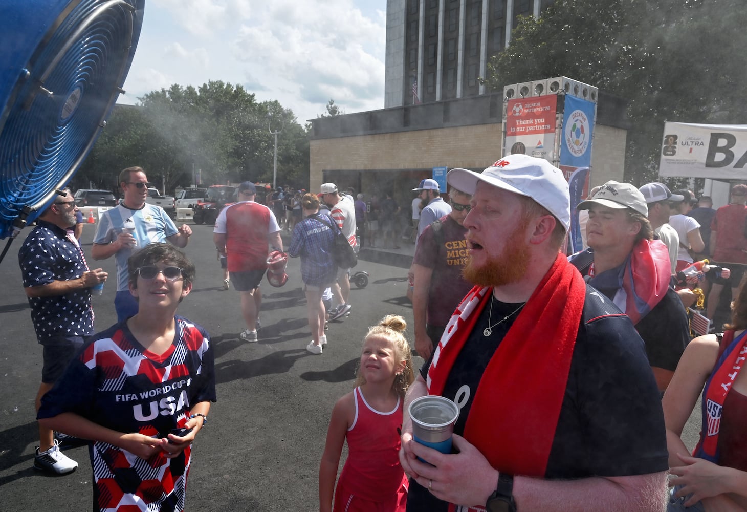 World Cup fans for USA vs Australia game