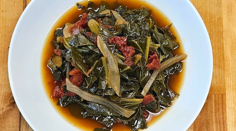 Southern Bistro’s Coca-Cola Braised Collard Greens. (Courtesy of Justin Keith)