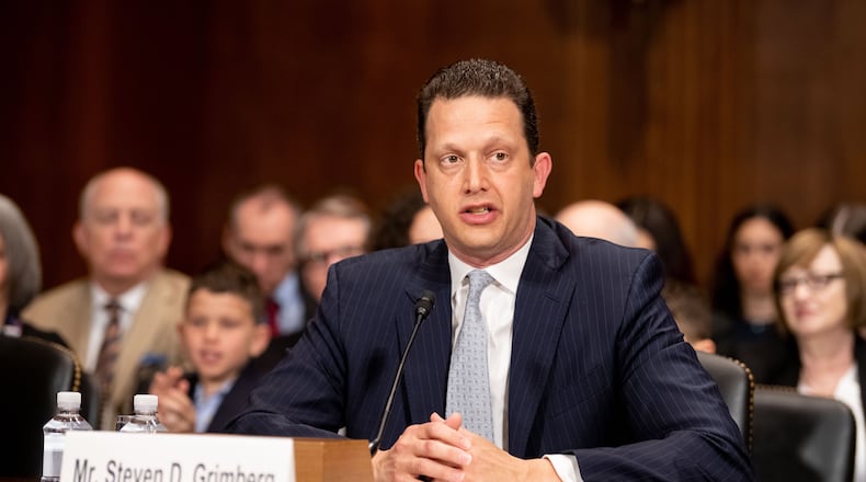 Federal judicial nominee Steven Grimberg at his confirmation hearing before the Senate Judiciary Committee on April 30. Photo courtesy of the U.S. Senate Office of Photography.
