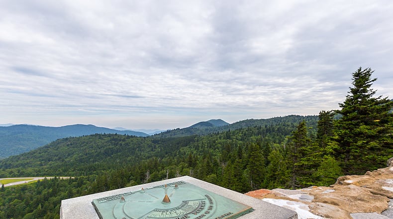Hike to these beautiful panoramic views at Devil's Courthouse, a half mile hike from the Blue Ridge Parkway.