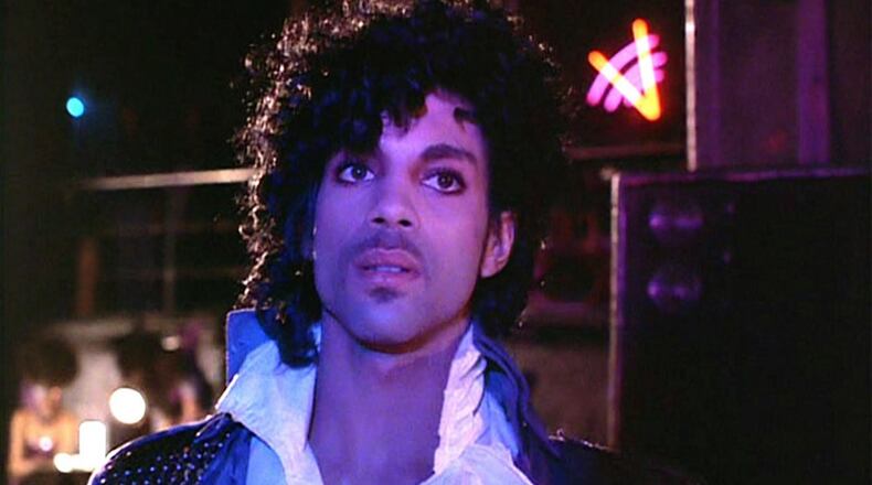 Prince starred in and wrote the Oscar-winning soundtrack for the 1984 film “Purple Rain.” (Courtesy of Warner Bros.)