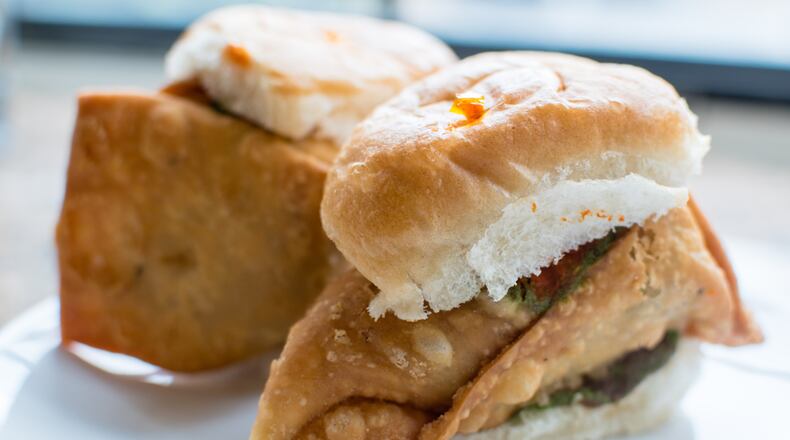 The samosa pav from Cherians International Grocery. CONTRIBUTED BY HENRI HOLLIS