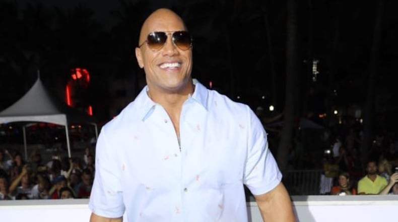 The Rock at the Miami premiere of "Baywatch." Photo: Alexander Tamargo/Getty Images for Paramount Pictures