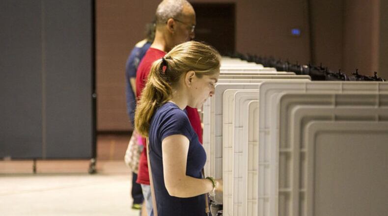 <p>Stacey Abrams becomes Democratic nominee for governor</p> <p>The May 22 primary elections for the state legislature are more competitive than they've been in years. Photo: AJC.</p> <p>Chandra Brown was first in line to vote at Henry W. Grady High School in Atlanta on Tuesday. JOHN SPINK/JSPINK@AJC.COM</p>