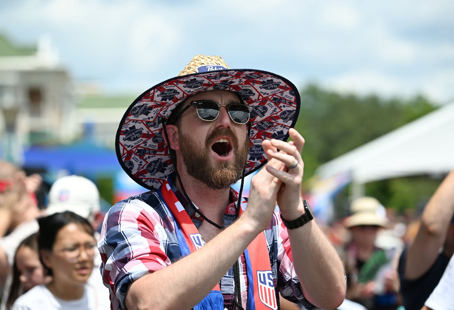 World Cup fans for USA vs Australia game