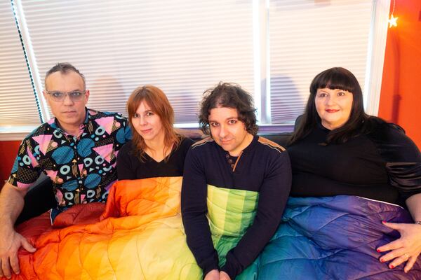 Pylon Reenactment Society is Gregory Sanders (from left), Kay Stanton, Jason NeSmith and Vanessa Briscoe Hay.