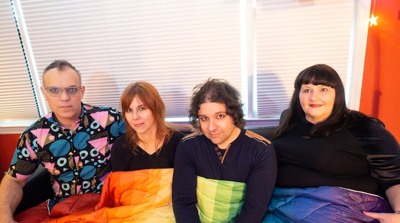 Pylon Reenactment Society is Gregory Sanders (from left), Kay Stanton, Jason NeSmith and Vanessa Briscoe Hay.