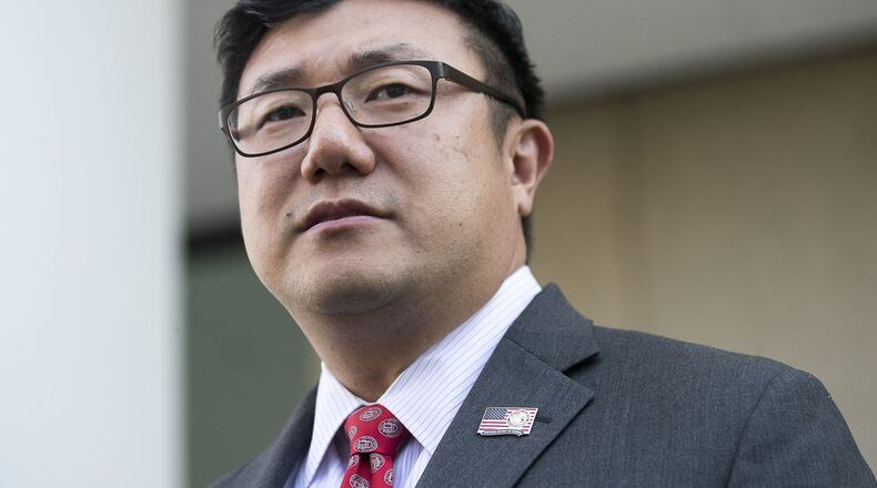 U.S. Attorney Byung J. “BJay” Pak speaks during a press conference outside of the Richard B. Russell Federal Courthouse in Atlanta on Sept. 4, 2019. ALYSSA POINTER / ALYSSA.POINTER@AJC.COM