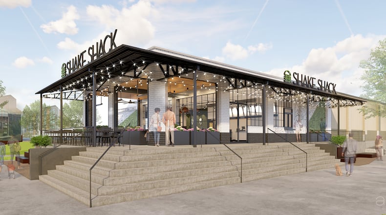 Rendering of the forthcoming Shake Shack location in West Midtown.