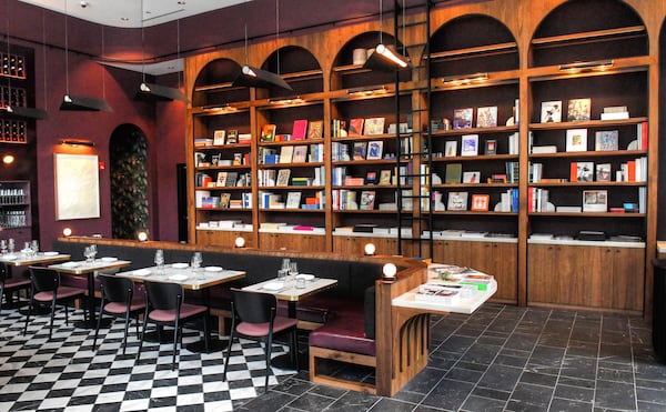 The owners of Lucian Books & Wine placed creativity at the forefront of their restaurant's design. (Chris Hunt for the AJC)