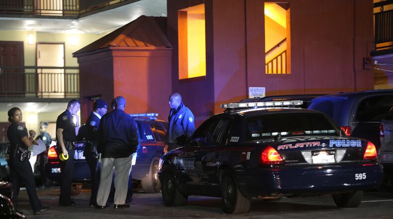 A woman was shot in the back at the America's Best Value Inn on Peachtree Street on Nov. 8, 2013.