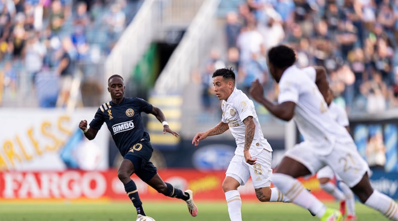 Atlanta United was beaten 1-0 by Philadelphia on Saturday in an MLS Eastern Conference game in Chester, Pa.
