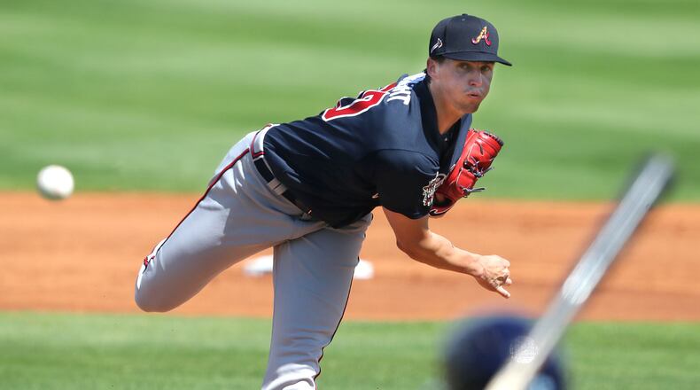Kyle Wright is 0-2 at Gwinnett. AJC file photo