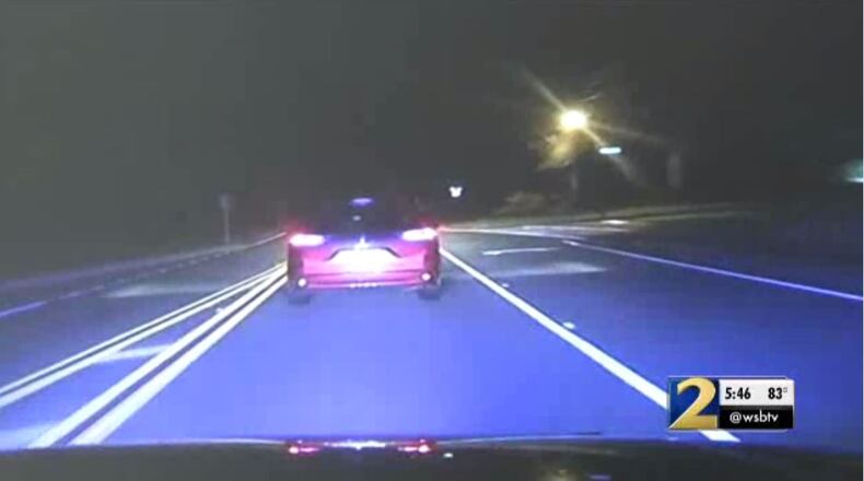 The man was captured on dash camera video having difficulty staying in his lane on Bell Road.