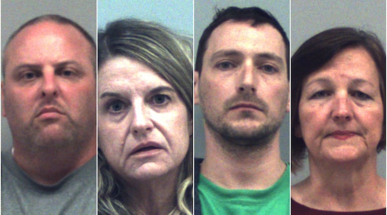 James Buckland, Julee Impara, Michael Appelbaum and Therese Gunn have all been arrested this school year on sex charges involving students. (Gwinnett County Sheriff's Office mug shots)