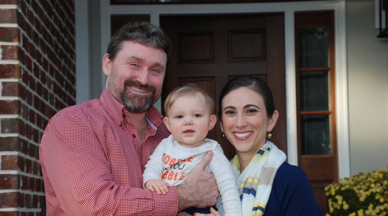 Lisa and Clint Wiggins adopted their son, Jace, in January 2016. Lisa Wiggins says a Georgia law allowing a birth mother 10 days to change her mind about the adoption creates stress for parents. “Those 10 days felt like 10 years,” she said. The Georgia General Assembly is considering a bill that would shorten that time to four days, one of several proposals intended to make adoptions easier. Photo contributed by Lisa Wiggins.