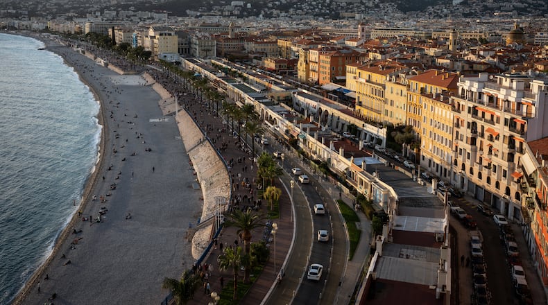 A view of Nice, France, where Lakhdar Boumediene works as an Uver driver. (Cristina Baussan/The New York Times)