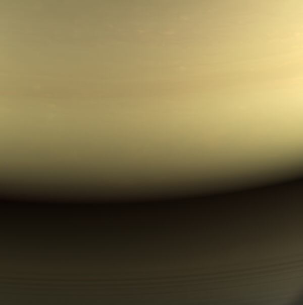 A natural color view of Cassini's final image.