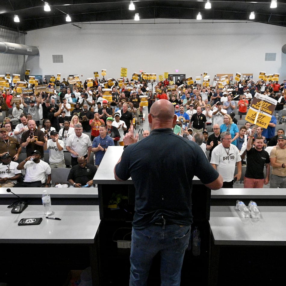 “Our members cannot be bought off,” General President Sean O’Brien said in a social media statement, calling UPS' offers “illegal and haphazard.” (Hyosub Shin/AJC 2023)